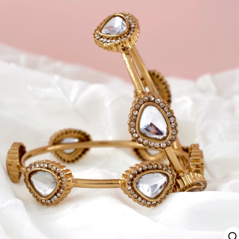 Brand NEW Blossom Box Indian Desi Kundan Womens Bangles